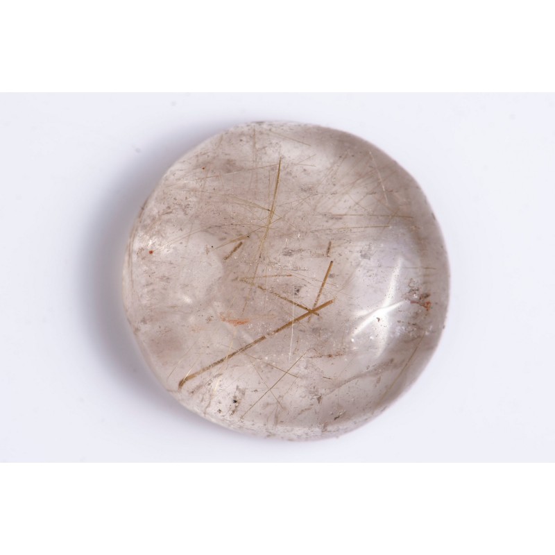 Rutile quartz 28.9ct round cabochon