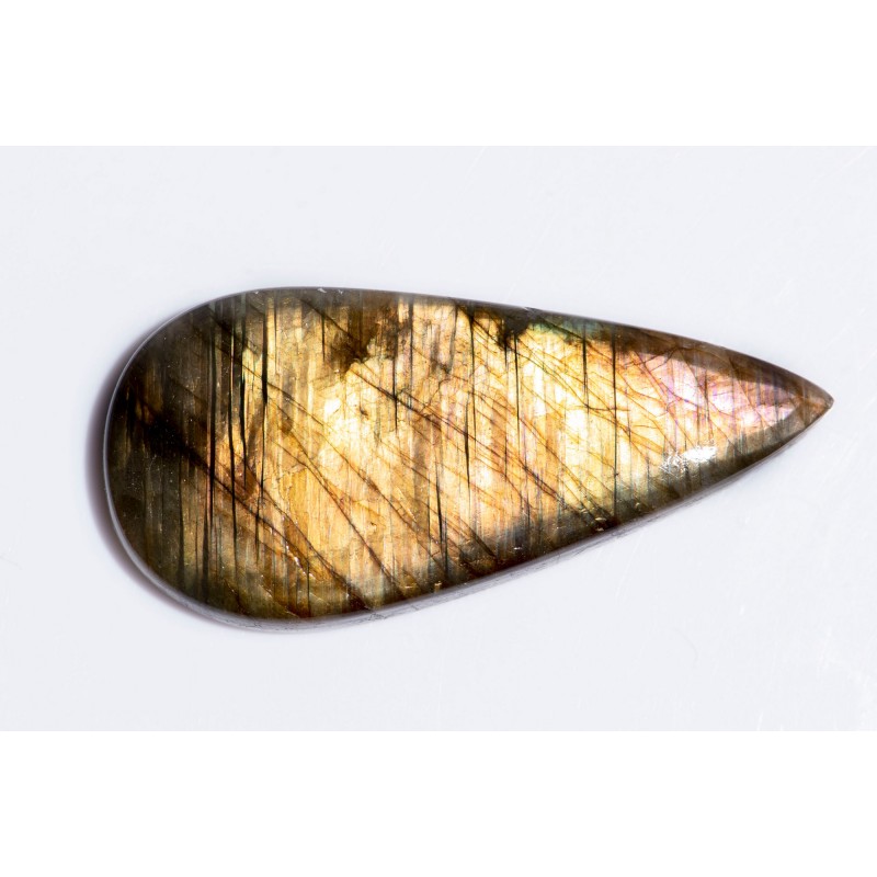 Labradorite 44.3ct teardrop cabochon