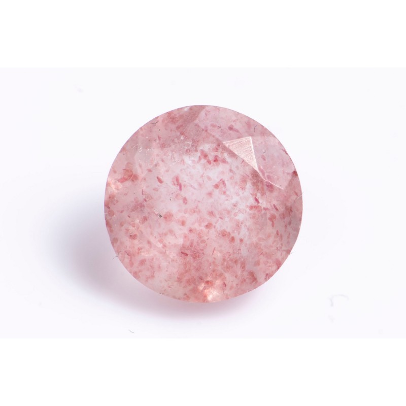 Strawberry quartz 2.00ct 8mm round cut