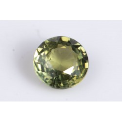 Green sapphire 0.38ct 4.1mm heated round cut