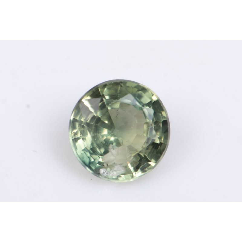 Green sapphire 0.37ct 4mm heated round cut