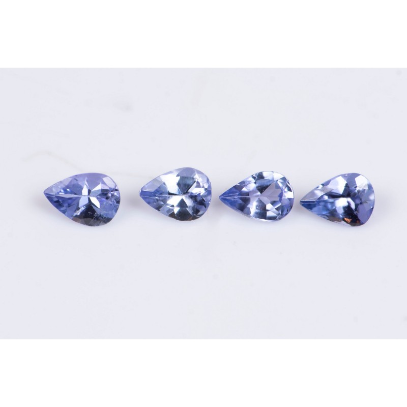 4 pieces tanzanite 0.53ct teardrop cut