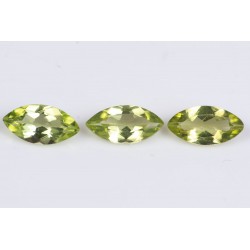 3 pieces peridot olivine 1.15ct marquise cut