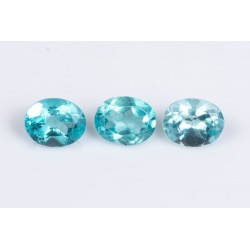 3 pieces blue apatite 1.22ct oval cut