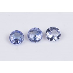 3 pieces tanzanite 0.70ct 3.8mm round cut