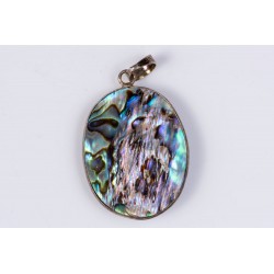 Irridescent abalone pendant 57.6ct oval