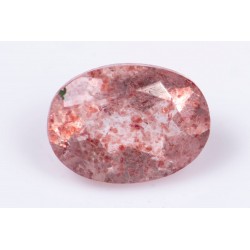 Strawberry quartz 0.72ct 7x5mm oval cut