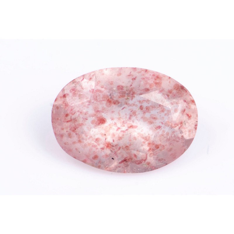 Strawberry quartz 0.66ct 7x5mm oval cut