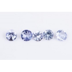 5 pieces tanzanite 0.34ct 23.-2.4mm round cut