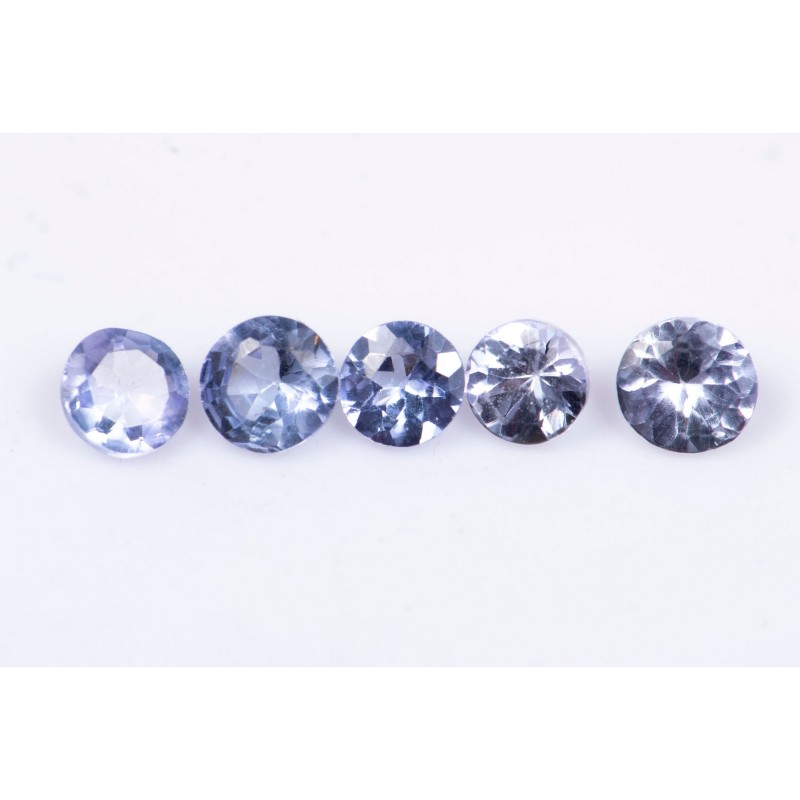 5 pieces tanzanite 0.32ct 23.-2.4mm round cut