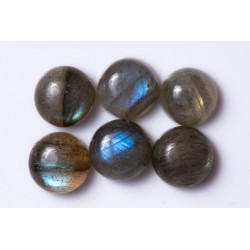 6 pieces labradorite 10ct 7mm round cabochons