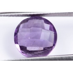 Amethyst 2.15ct 9mm checkers cut