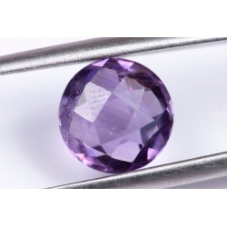 Amethyst 3.03ct 9mm checkers cut