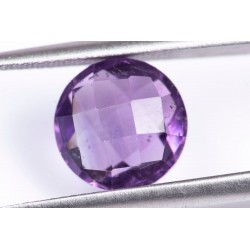 Аметист 2.69ct 9mm шахматна шлифовка