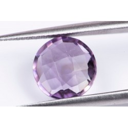 Amethyst 2.35ct 9mm checkers cut