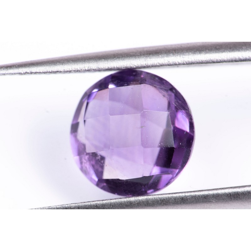 Amethyst 2.57ct 9mm checkers cut