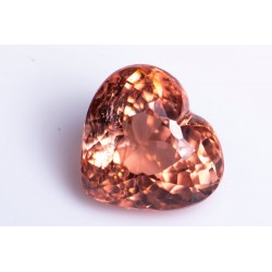 Orange tourmaline 1.59ct VS heart cut