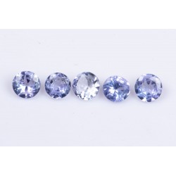 5 pieces tanzanite 0.49ct round cut