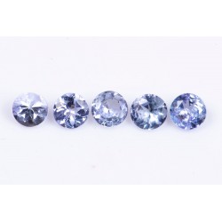 5 pieces tanzanite 0.50ct round cut