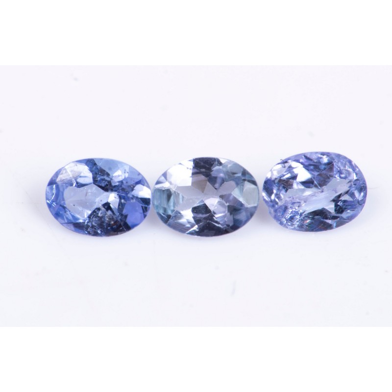 3 pieces tanzanite 0.46ct 4x3mm oval cut