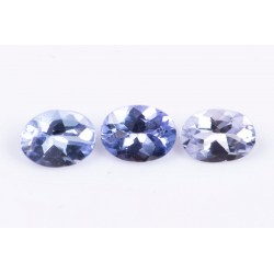 3 pieces tanzanite 0.49ct 4x3mm oval cut