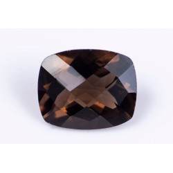 Smokey quartz 3.29ct cushion cut