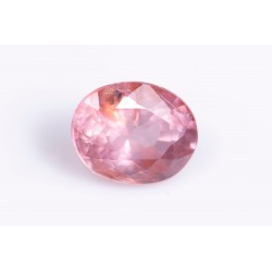 Orange sapphire 0.49ct untreated oval cut