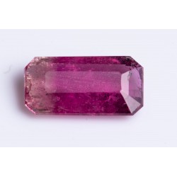 Bi-color rubellite pink tourmaline 0.89ct octagon cut