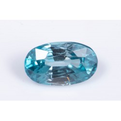 Blue natural zircon 2.07ct oval cut