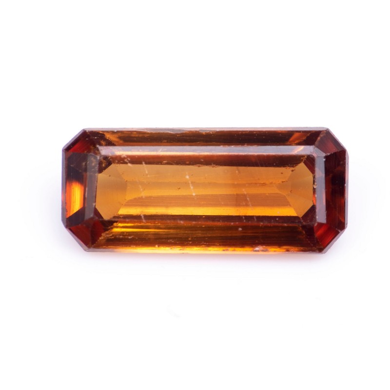 Orange natural zircon 1.48ct octagon cut