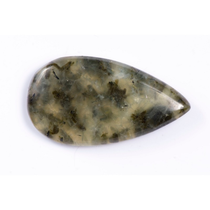 Prehnite 58.3ct teardrop cabochon