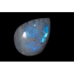 Rainbow moonstone 51.1ct teardrop cabochon