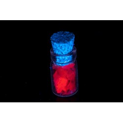 Glass jar with fluorescent...