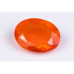 Orange Mexican fire opal 0.75ct VS oval cut