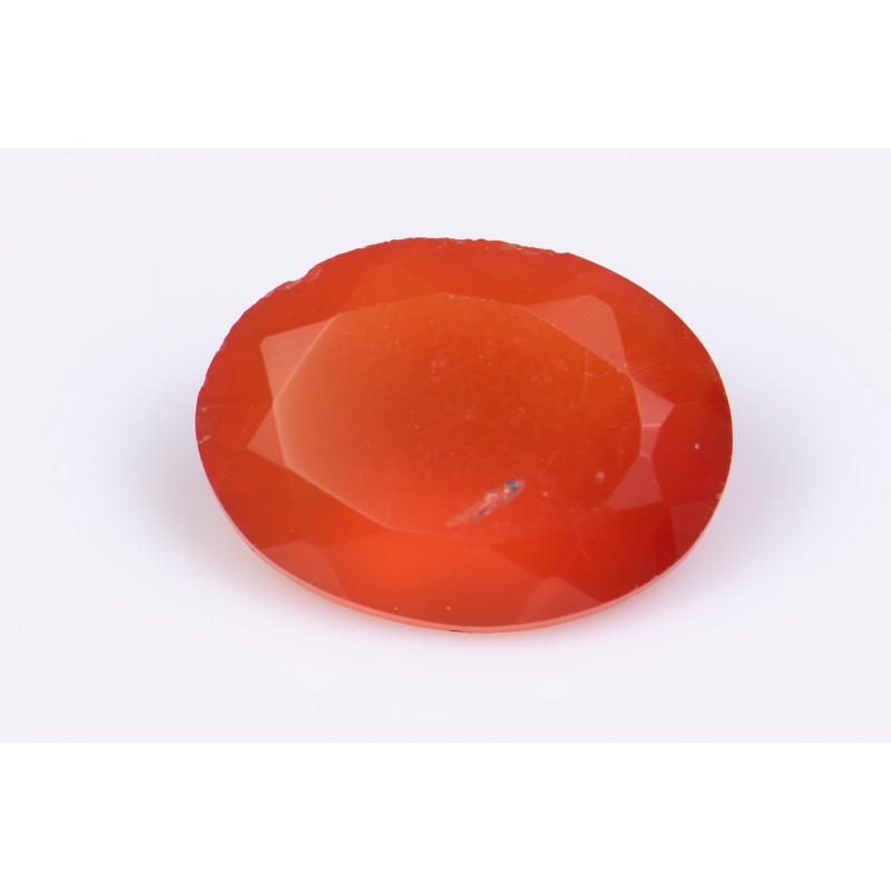 Orange Mexican fire opal 0.88ct oval cut