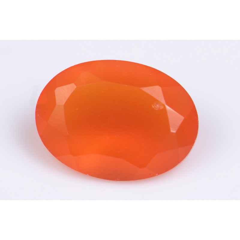 Orange Mexican fire opal 0.79ct oval cut