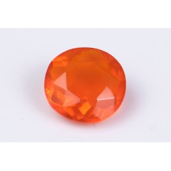 Mexican fire opal 0.54ct 6.4mm round cut