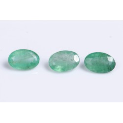 3 pieces Zambian emerald 1.20ct oval cut