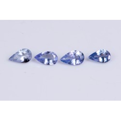 4 броя танзанит 0.71ct 5x3mm капковидна шлифовка