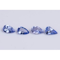 4 броя танзанит 0.73ct 5x3mm капковидна шлифовка