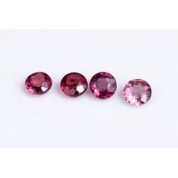 4 pieces ruby 0.34ct round cut untreated