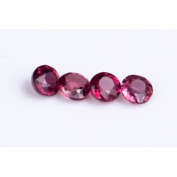 4 pieces ruby 0.33ct round cut untreated