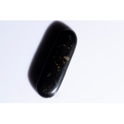 Black opalized wood 7.07ct oval cabochon