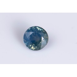 Greenish blue sapphire 0.36ct 3.7mm round cut heated