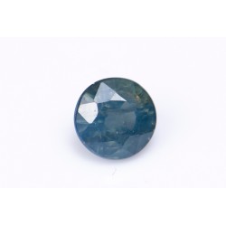 Greenish blue sapphire 0.34ct 3.6mm round cut heated