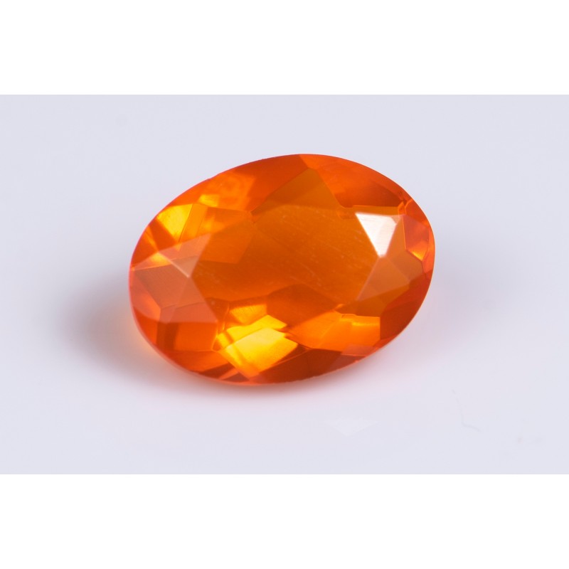 Mexican fire opal 0.81ct VS oval cut