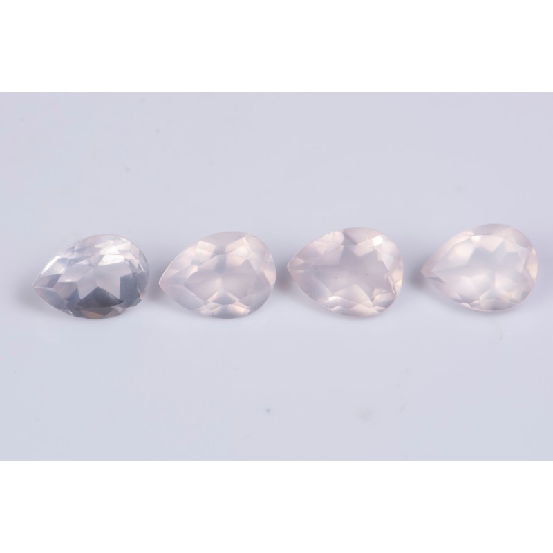 4 pieces rose quartz 4.53ct teardrop cut