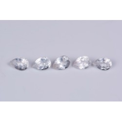 5 броя розов кварц 1.94ct капковидна шлифовка