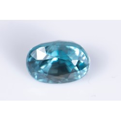 Natural blue zircon 1.40ct oval cut