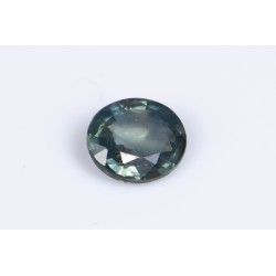 Blueish green sapphire 0.59ct heated oval cut